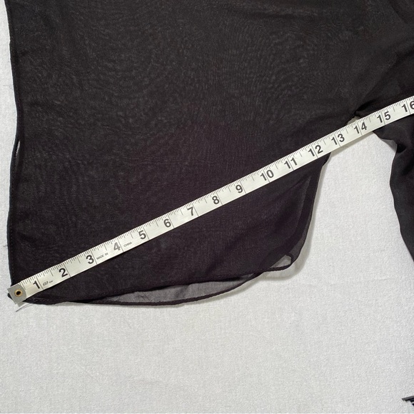 Moon Collection Black Fringe Dress Bell Sleeves Party Gothic Witchy Size S - Picture 14 of 15